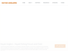 Tablet Screenshot of kayak-anglers.com